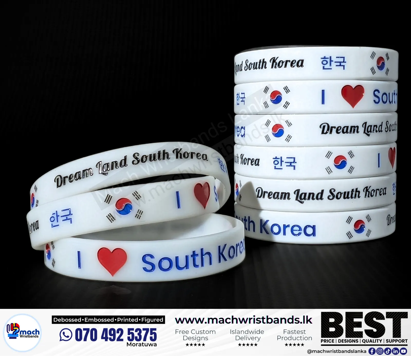 Korean Deboss Hand Bands